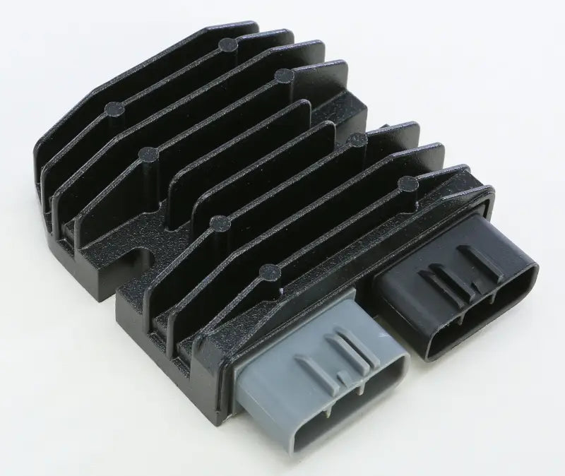 Black finned regulator rectifier with two connectors for OEM specifications 10-022