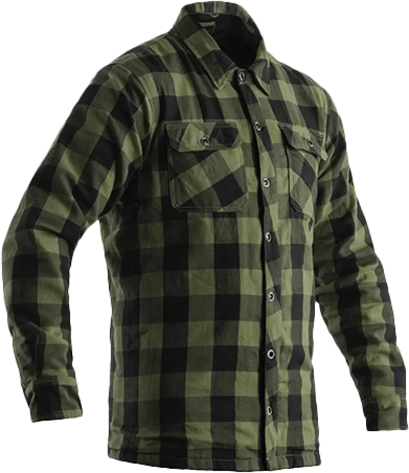 102115GRN-46 Rst Kevlar Lumberjack Ce Shirt Green Check Textile Xl - RV and Auto Parts