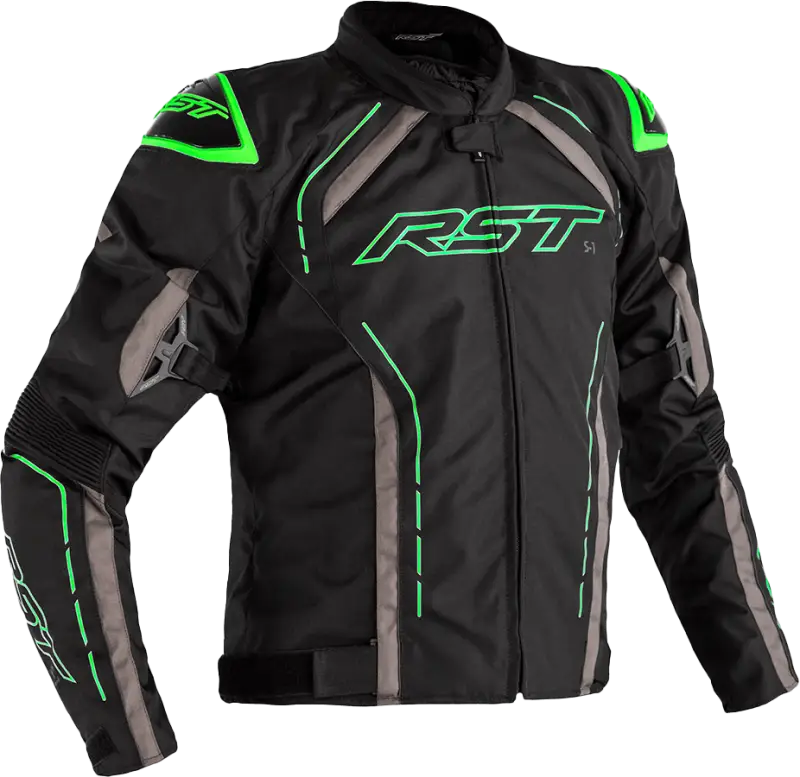 102559NEO-40 Rst S1 Ce Jacket Black/Grey/Neon Green Txtl Sm - RV and Auto Parts