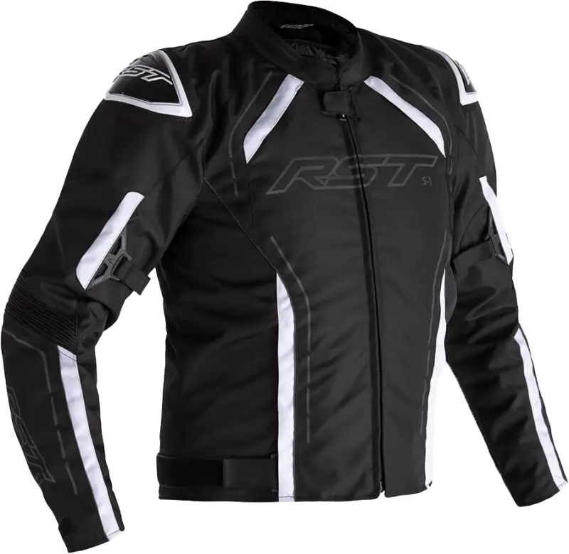 102559WHI-38 Rst S1 Ce Jacket Black/Black/White Textile Xs - RV and Auto Parts