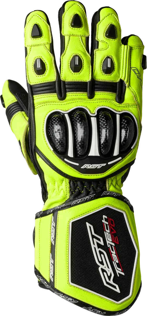 102666N.YEL-09 Rst Tractech Evo 4 Ce Glove Neon Yellow/Black/Black Md - RV and Auto Parts