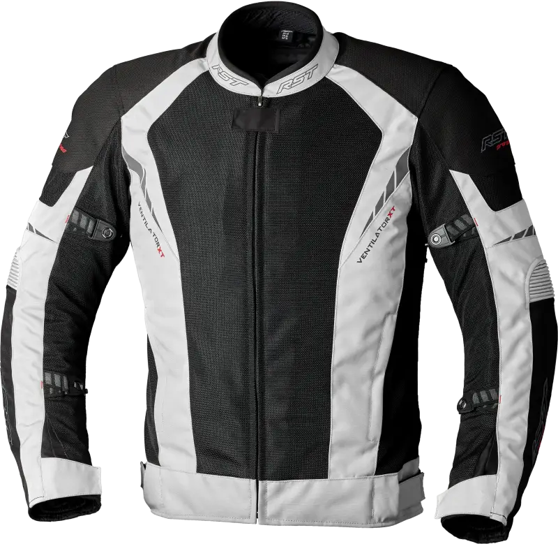 102982SIL-44 Rst Pro Series Ventilator Xt Ce Jacket Silver/Black Textile Lg - RV and Auto Parts