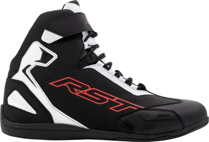103053RED-47 Rst Sabre Moto Shoe Ce Boot Black / White / Red Sz 13 - RV and Auto Parts