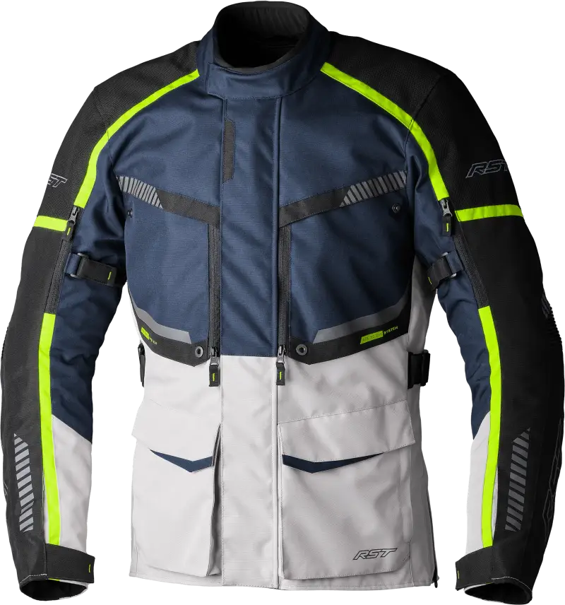 103198NVY-42 Rst Maverick Evo Ce Jacket Navy/Silver Textile Md - RV and Auto Parts