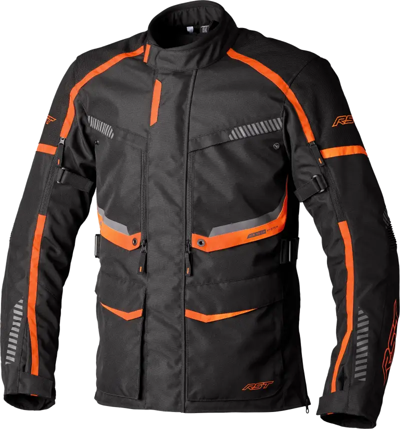 103198ORG-46 Rst Maverick Evo Ce Jacket Black/Orange Textile Xl - RV and Auto Parts