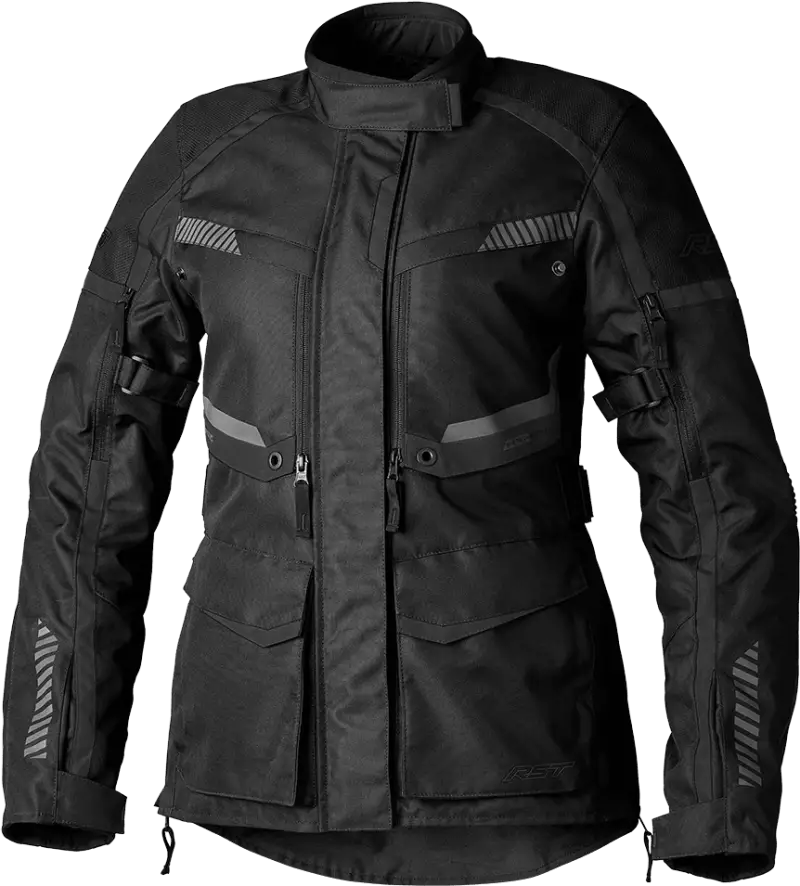 103227BLK-14 Rst Ladies Maverick Evo Ce Jacket Black/Black Textile Lg - RV and Auto Parts