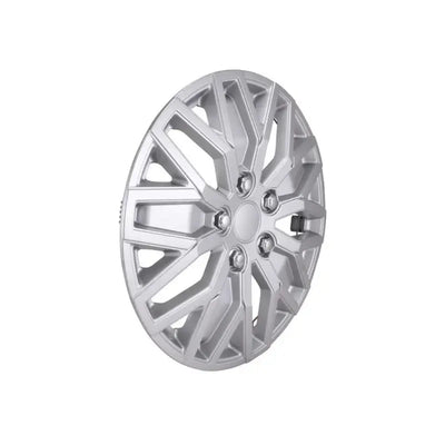 Silver 15-inch Coast2Coast Wc 10 U Spoke wheel set of 4, enhancing vehicle performance and appearance.
