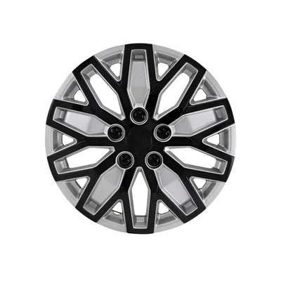 15-inch Coast2Coast wheel with 10 U spokes in silver and black finish.