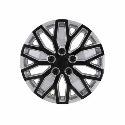 "105115SB Coast2Coast 15-inch wheel with 10 U spokes in striking silver and black finish"
