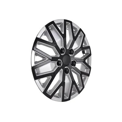 15-inch silver and black Coast2Coast wheel with 10 U spokes, stylish and durable design, set of 4.