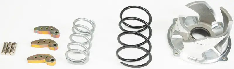 Components of a snowmobile or ATV clutch system with 123-139 Clutch Kit for straightline performance and enhanced acceleration