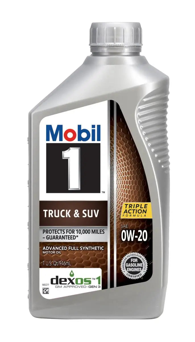 Mobil 1 Truck & SUV 0W-20 Advanced Full Synthetic Motor Oil, 6x1Qt, Guaranteed Protection for 10,000 Miles