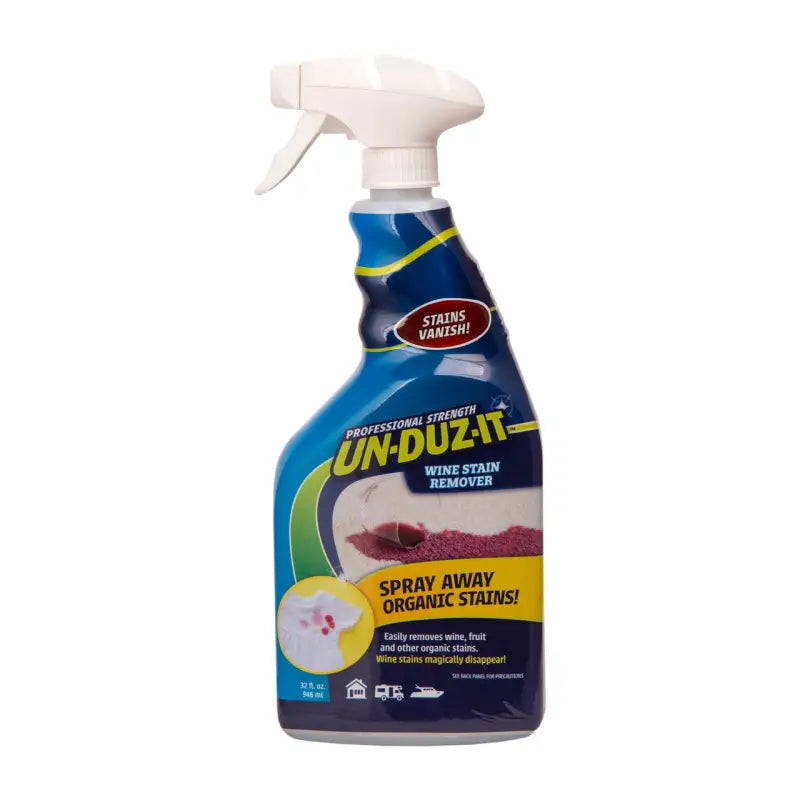 Bottle of wine stain remover.