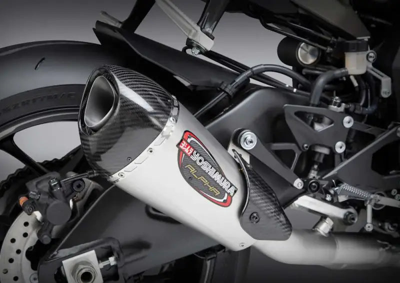 YOSHIMURA 13141CP520 Exhaust Race Alpha T Slip On Ss Ss Cf Works