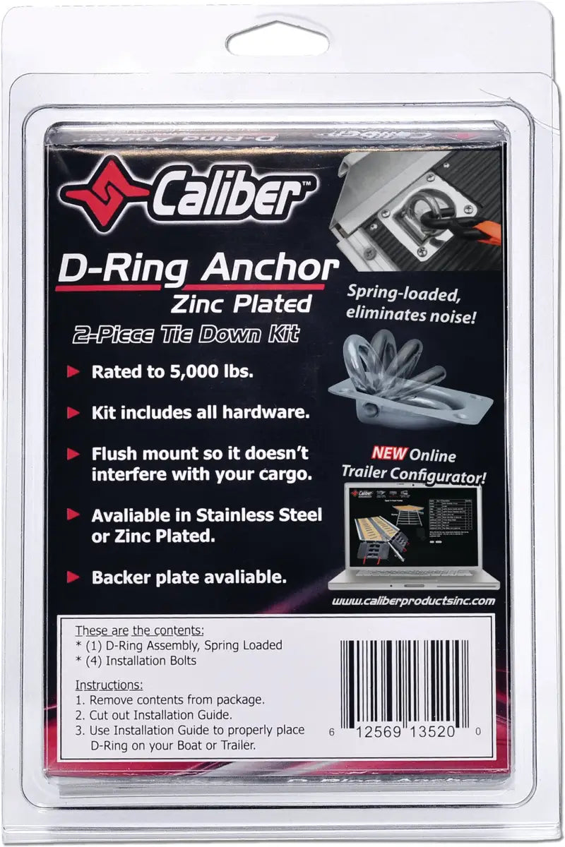 13520 Zinc Coated Trailer D Ring Kit 