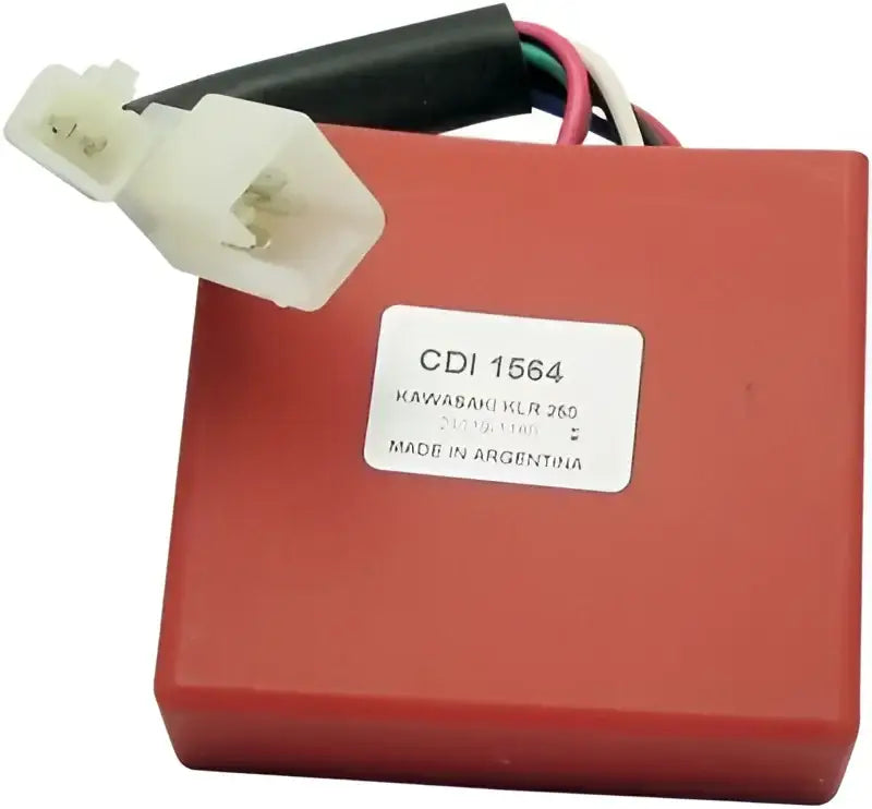 Red Ricks CDI box with connector and wires for 15-206 Ricks Cdi Box replacement