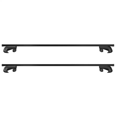 Two black roof racks.