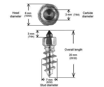 18mm Standard Screw Studs Qty 150 
