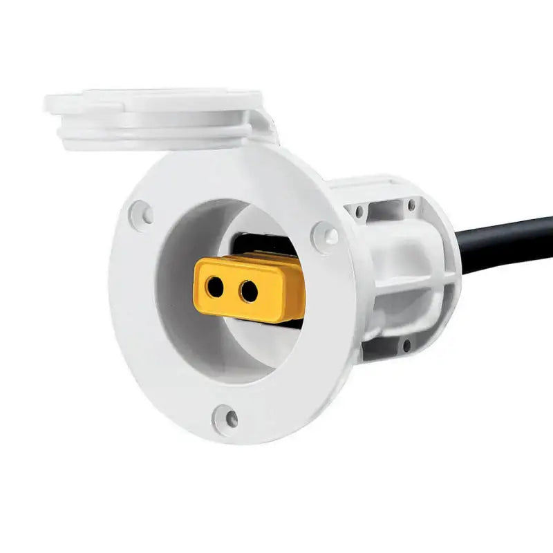 1903013 Cannon Flush Mount Power Port (White) - Downrigger