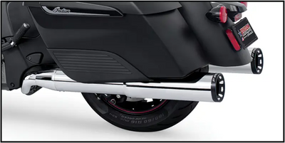2 Step 4.5" Straight Slip Ons Indian Chrome 
