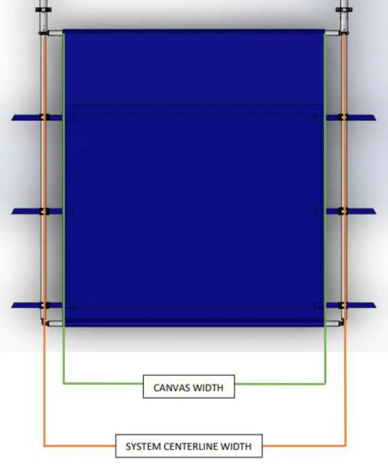 2021026254 Taylor Made Ptx Power Shade Ss 57 Inch Wide Nv - Boat T-Top Extension