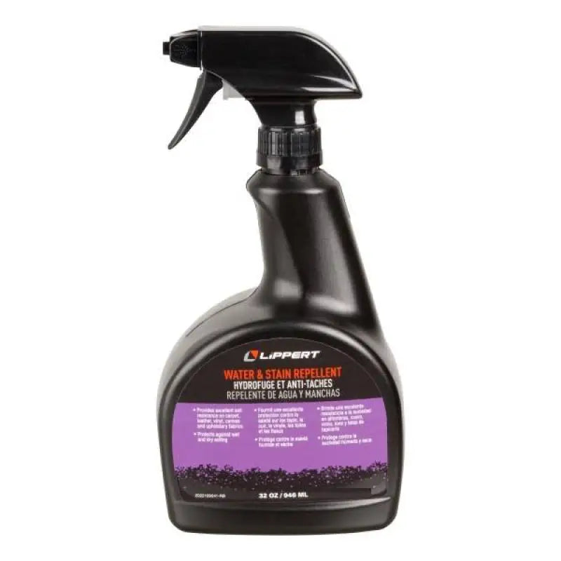 Black spray bottle of Lipp Water stain repellent case for protection against stains