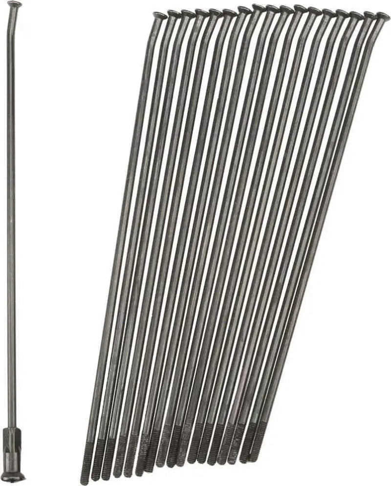 21-B231231-2 Double Butted Spokes Black/Black Front 21" 36/Pk