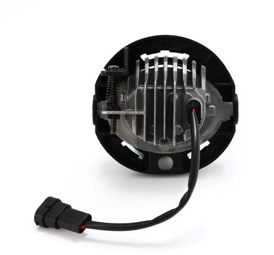 Driving/ Fog Light LED Bulb; LUXX Chip; Round; 12.2 Watt/ 12 Volt; Projector Beam; 720 Lumen For White/ 1200 Raw Lumen; Clear Polycarbonate Lens; Alpha-Black Polypropylene Housing; 6500 Degree Kelvin White Color Temperature; DOT/SAE Certified - NTP