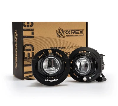 Driving/ Fog Light LED Bulb; LUXX Chip; Round; 12.2 Watt/ 12 Volt; Projector Beam; 720 Lumen For White/ 1200 Raw Lumen; Clear Polycarbonate Lens; Alpha-Black Polypropylene Housing; 6500 Degree Kelvin White Color Temperature; DOT/SAE Certified - NTP
