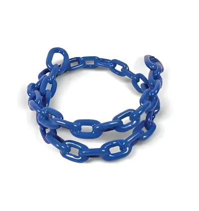 Blue plastic chain from 2115-W Greenfield Vnyl Ctd Chain collection for versatile use