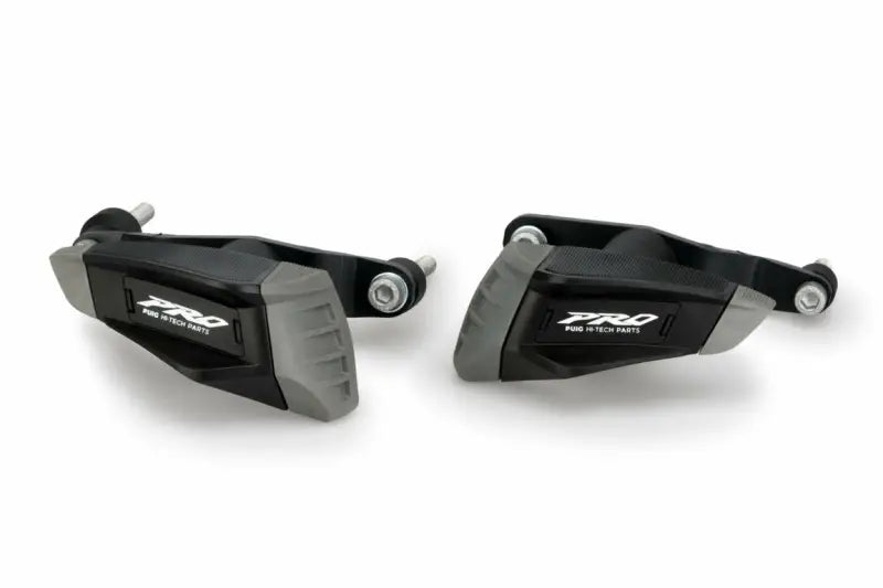 PUIG 21314N Frame Sliders Pro 2.0 Black for Suzuki motorcycles, featuring high resistance nylon materials for ultimate crash protection.