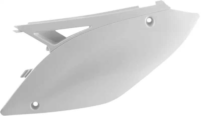White plastic motorcycle side panel for exact OEM fit in panels white style