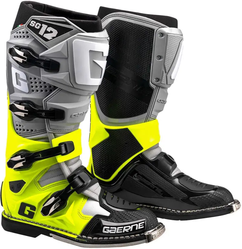 GAERNE 2174-079-08 Sg 12 Boots Grey/Yellow Fluo/ Black Sz 08
