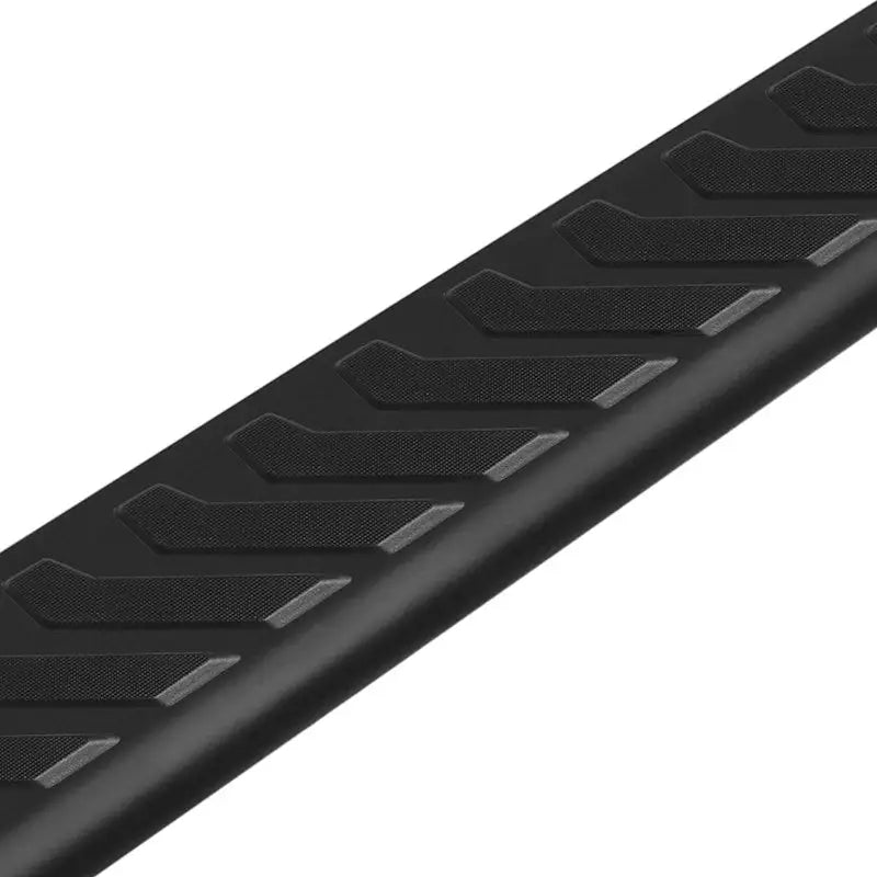 Black rubber step rail with textured pattern and silver accents for 2201-0185BT Raptor Chevy Silverado GMC Sierra