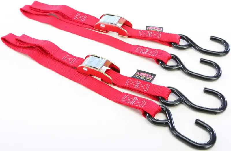 22031 Tie Down Cam S Hook Watercraft 1"X3' Red Pair 