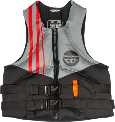 221-304003X Neoprene Flotation Vest Black/Grey/Red 3x - Floatation