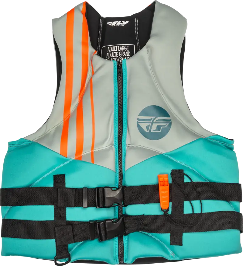 Neoprene floatation vest 221-30403L Fly Racing teal gray orange large