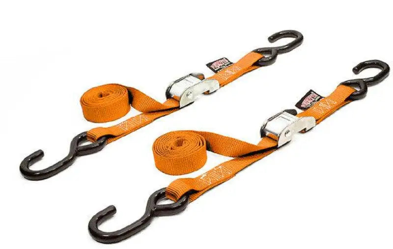 22269LOGO Powertye Tie-Down Cam S-Hook 1 InchX5.5' Orange Pair - RV and Auto Parts