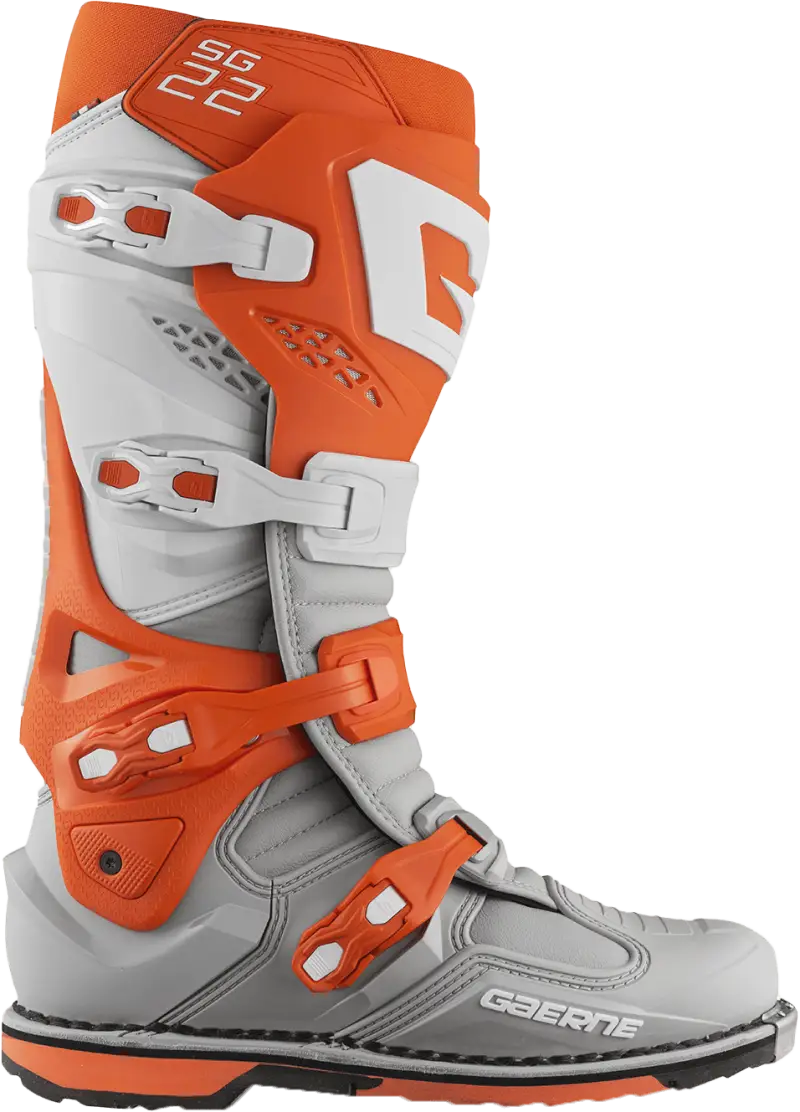 2262-008-42 Gaerne Sg-22 Boots Orange/White/Grey Sz 8 - RV and Auto Parts