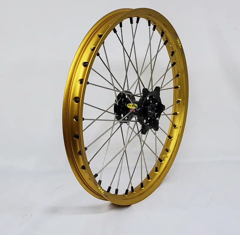 23-1107241 Pro-Wheel Wheel Front 1.60X21 Red Hub Blk Rim/Gld Spoke/Sil Nipple - Wheels