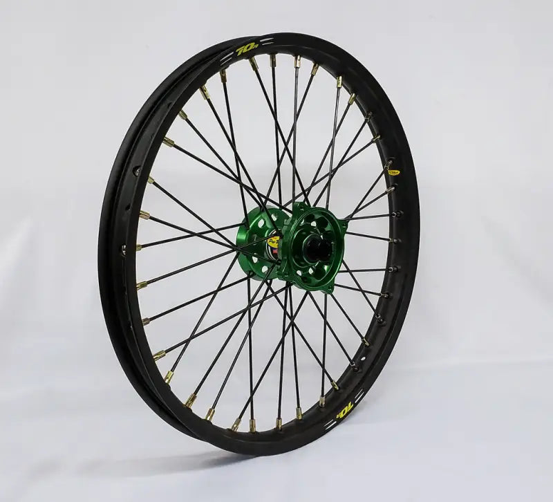 23-2605414 Pro-Wheel Wheel Front 1.60X21 Green Hub Gld Rim/Sil Spoke/Gld Nipple - Wheels