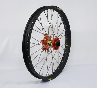 23-3106222 Pro-Wheel Wheel Front 1.60X21 Orange Hub Blk Rim/Blk Spoke/Blk Nipple - Wheels