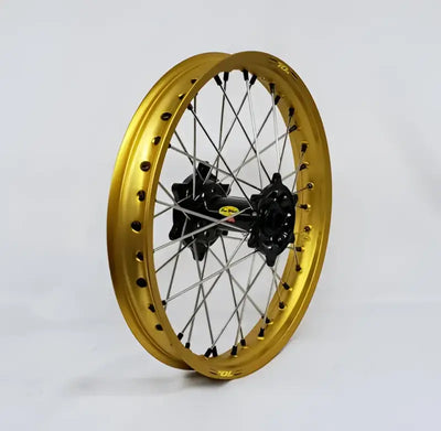 24-1101241 Pro-Wheel Wheel Rear 1.85X19 Silver Hub Blk Rim/Gld Spoke/Sil Nipple - Wheels