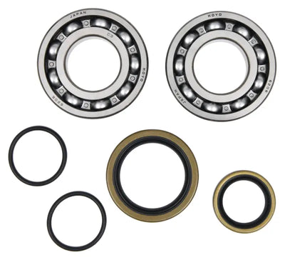 Ball bearings and seals from the 24-1128 Crankshaft Bearing Seal Kit for engine repair