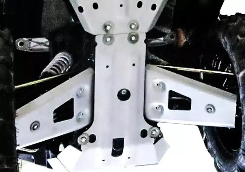 Silver metal undercarriage protection for powersports usa Rival Powersports USA Rear A Arm Guards Alloy
