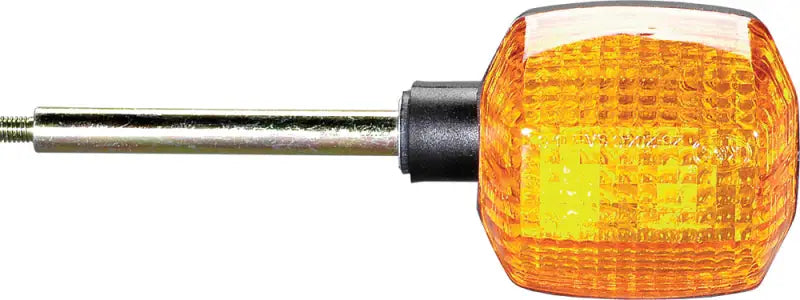 Amber motorcycle turn signal with threaded bolt for K&S 25-2106 turn signal assembly