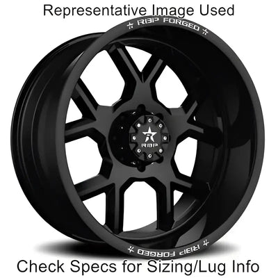 Matte black RBP Ar-15 22x12 forged wheel with star design