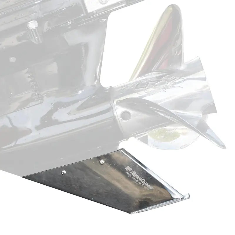 Keelguard Megaware Skegguard 27261 protecting boat skeg from impacts and abrasions with durable material.
