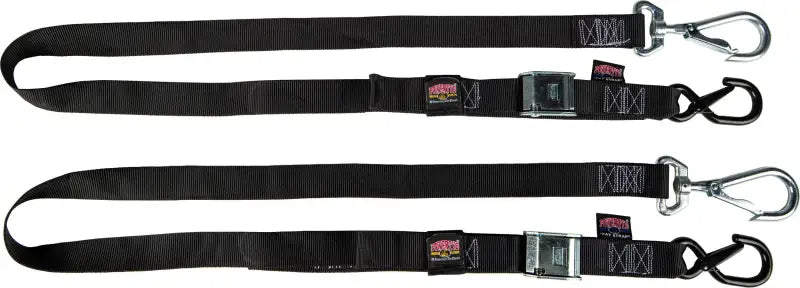 29622-SB Powertye Tie-Down Cam Sec Hooks/Swivel 1.5 InchX6' Blk/Blk W/Storage Bag - RV and Auto Parts