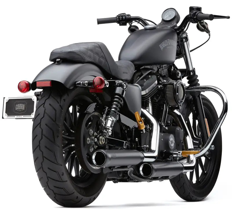 3" Nh Series Slip Ons Black Sportster 04 13 - COBRA